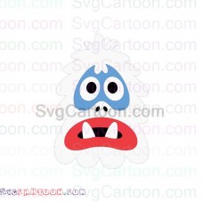 Abominable Snowman Rudolph Face 3 svg dxf eps pdf png