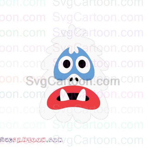 Download Abominable Snowman Rudolph Face 3 svg dxf eps pdf png
