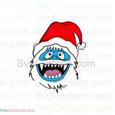 Abominable Snowman Rudolph Face 4 svg dxf eps pdf png