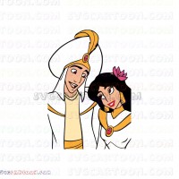 Aladdin and Jasmine wedding svg dxf eps pdf png