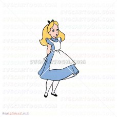 Alice Looking Surprised Alice In Wonderland 003 svg dxf eps pdf png