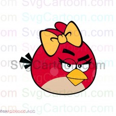 Angry Birds Red Girl 2 svg dxf eps pdf png