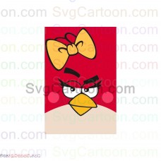 Angry Birds Red Girl 3 svg dxf eps pdf png