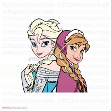 Anna And Elsa Frozen 002 svg dxf eps pdf png