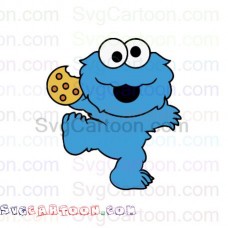 Baby Cookie Monster Sesame Street svg dxf eps pdf png