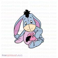 Baby Eeyore looking down at tail Winnie The Pooh svg dxf eps pdf png
