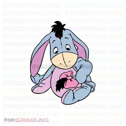 Download Baby Eeyore Looking Down At Tail Winnie The Pooh Svg Dxf Eps Pdf Png