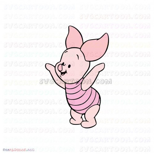 Download Baby Piglet Cheering Winnie The Pooh Svg Dxf Eps Pdf Png