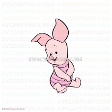 Baby Piglet sitting down Winnie The Pooh svg dxf eps pdf png