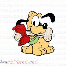 Baby Pluto Christmas Mickey Mouse svg dxf eps pdf png