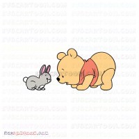 Baby Pooh and bunny rabbit Winnie The Pooh svg dxf eps pdf png
