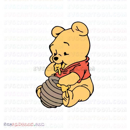 Download Baby Pooh napping Winnie The Pooh svg dxf eps pdf png
