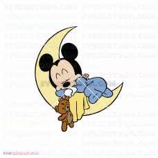 Baby Sleep Mickey Mouse 010 svg dxf eps pdf png
