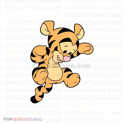 Download Baby Tigger bouncing 2 Winnie The Pooh svg dxf eps pdf png