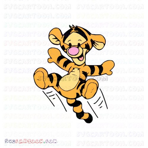 Download Baby Tigger bouncing Winnie The Pooh svg dxf eps pdf png