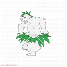 Baloo Silhouette Jungle Book 007 svg dxf eps pdf png