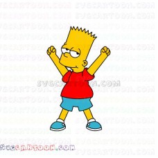 Bart Simpson 2 The Simpsons svg dxf eps pdf png