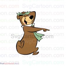 Bear pointing and laughing Yogi Bear svg dxf eps pdf png