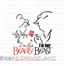 Beauty and the Beast silhouette 3 svg dxf eps pdf png