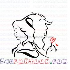 Beauty and the Beast silhouette 4 svg dxf eps pdf png
