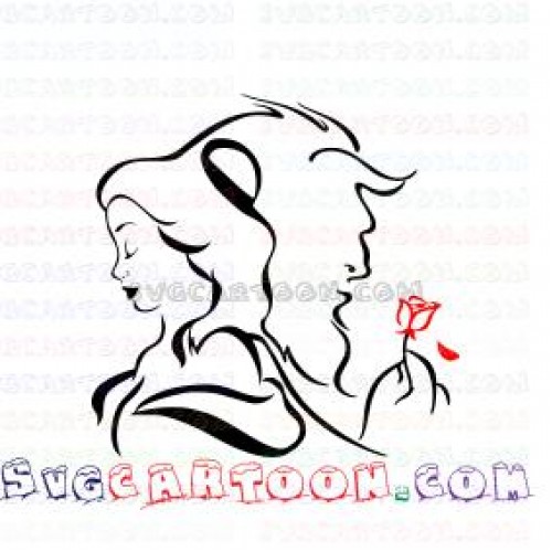 Download Beauty And The Beast Silhouette 4 Svg Dxf Eps Pdf Png