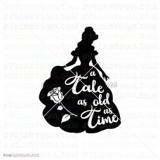 Belle Silhouette Beauty And The Beast 050 svg dxf eps pdf png