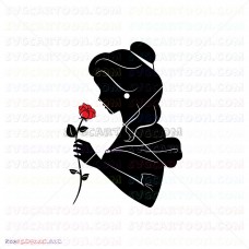 Belle Silhouette Beauty And The Beast 051 svg dxf eps pdf png
