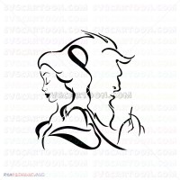 Belle and Beast Silhouette Beauty And The Beast 053 svg dxf eps pdf png
