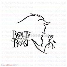 Belle and Beast Silhouette Beauty And The Beast 055 svg dxf eps pdf png