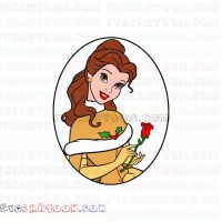Belle and Flower Beauty and the Beast Christmas svg dxf eps pdf png