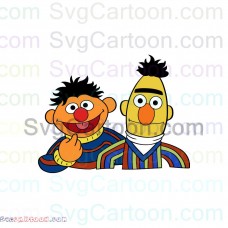 Bert and Ernie 2 Sesame Street svg dxf eps pdf png