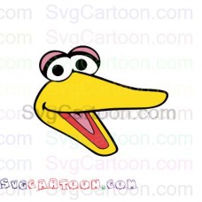Big Bird Face 2 Sesame Street svg dxf eps pdf png