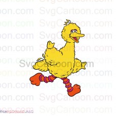 Big Bird Running Sesame Street svg dxf eps pdf png