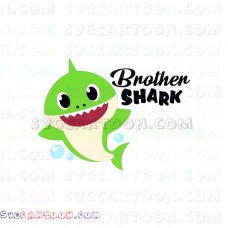 Brother Shark with Bubbles shark family svg dxf eps pdf png