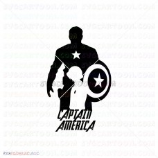 Capitan America Silhouette 013 svg dxf eps pdf png