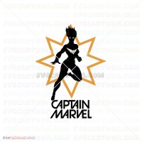 Captain Marvel Silhouette 029 svg dxf eps pdf png