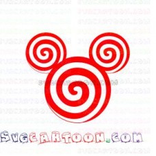 Caramel round Mickey Mouse svg dxf eps pdf png