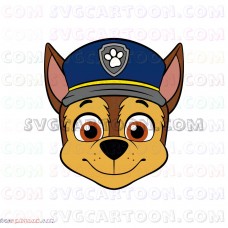 Chase Face Paw Patrol svg dxf eps pdf png