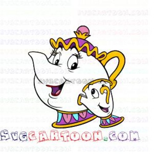 Download Chip and Mrs Potts Beauty and the Beast svg dxf eps pdf png