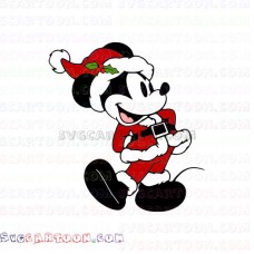 Classic Mickey As Santa Claus svg dxf eps pdf png