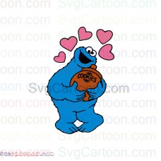 Cookie Monster 2 Sesame Street svg dxf eps pdf png