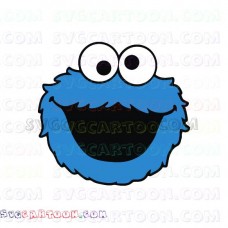 Cookie Monster Face Sesame Street Muppet Monster svg dxf eps pdf png