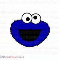 Cookie Monster Face Sesame Street svg dxf eps pdf png