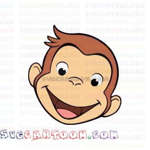 Download Curious George Face svg dxf eps pdf png