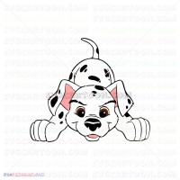 Cute Puppy Puppies 101 Dalmatians 040 svg dxf eps pdf png
