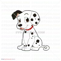 Cute Puppy Puppies 101 Dalmatians 043 svg dxf eps pdf png