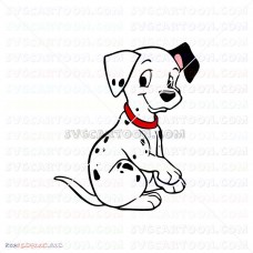 Cute Puppy Puppies 101 Dalmatians 044 svg dxf eps pdf png
