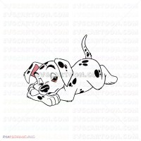 Cute Puppy Puppies 101 Dalmatians 052 svg dxf eps pdf png