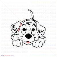 Cute Puppy Puppies 101 Dalmatians 054 svg dxf eps pdf png