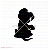 Cute Puppy Puppies Silhouette 101 Dalmatians 058 svg dxf eps pdf png